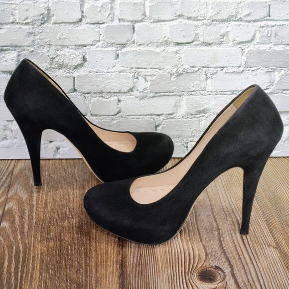 Miu Miu Black Velvet Suede Courts Pumps Heels EU 36 Bratz Jessica Rabbit Siren - Picture 3 of 10